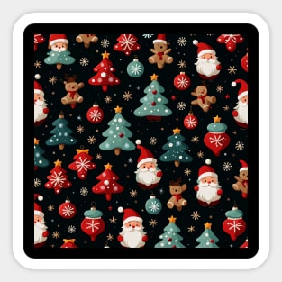 It's  time for cute Christmas patterns with Santa claus Sticker